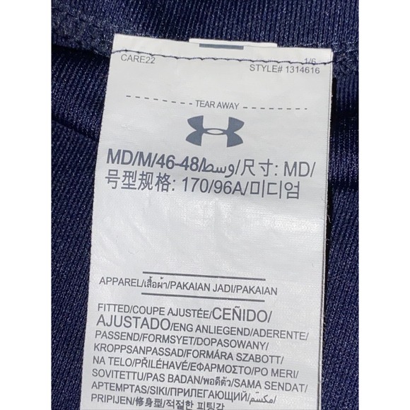 UNDER ARMOUR Womens Medium Challenger II Blue Gray Fitted Track Jacket Full Zip - Picture 8 of 9